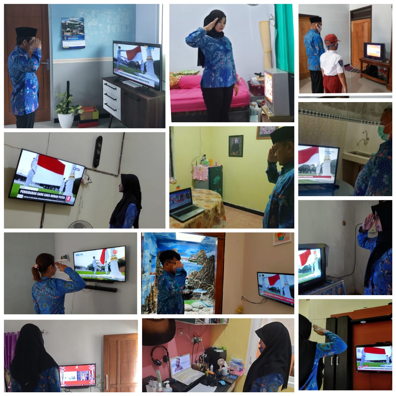 BNNK Blitar ikuti Upacara Peringatan HUT RI ke-75 secara Virtual